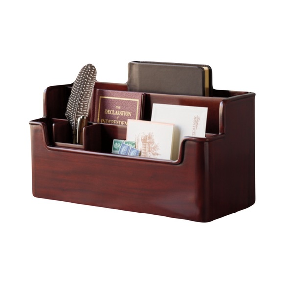 Office Mahogany Desk Caddy By Selamat Desk Organizer In A Traditional